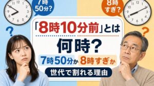 「8時10分前」とは何時? 7時50分か8時すぎか 世代で割れる理由