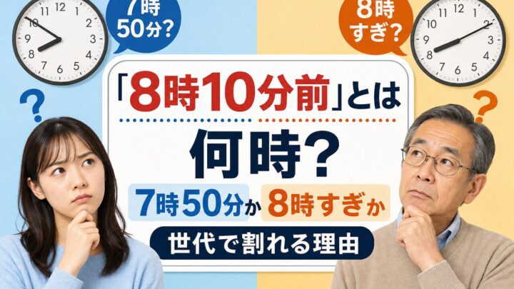 「8時10分前」とは何時? 7時50分か8時すぎか 世代で割れる理由