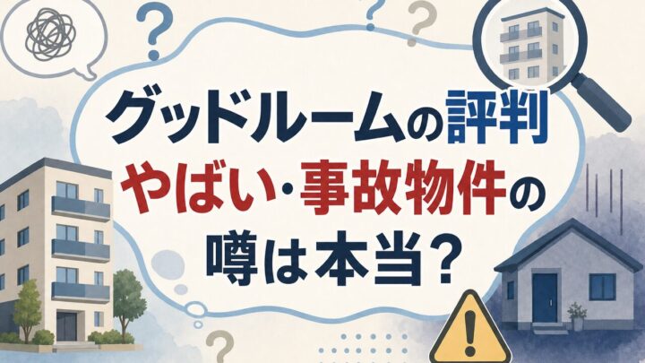 グッドルームの評判 やばい・事故物件の 噂は本当？