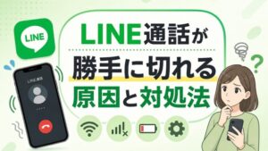 LINE通話が 勝手に切れる 原因と対処法