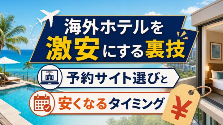 海外ホテルを激安にする裏技 予約サイト選びと 安くなるタイミング