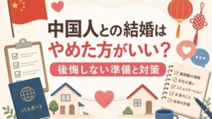 中国人との結婚は やめた方がいい? 後悔しない準備と対策